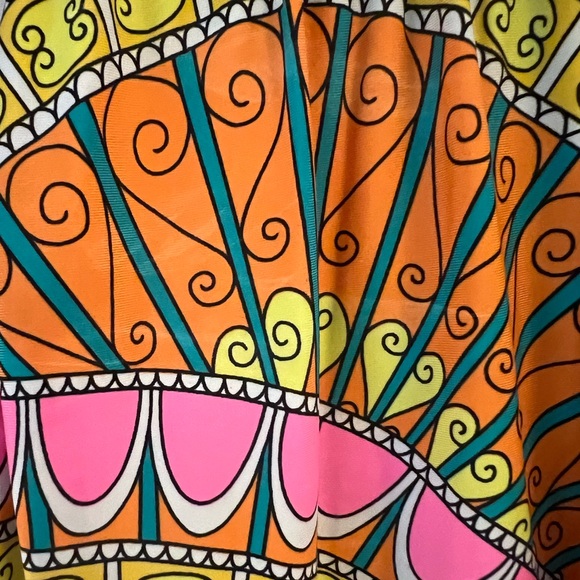 Trina Turk Orange Sherbert Swim Beach Cover Up Tunic Dress - Picture 3 of 8